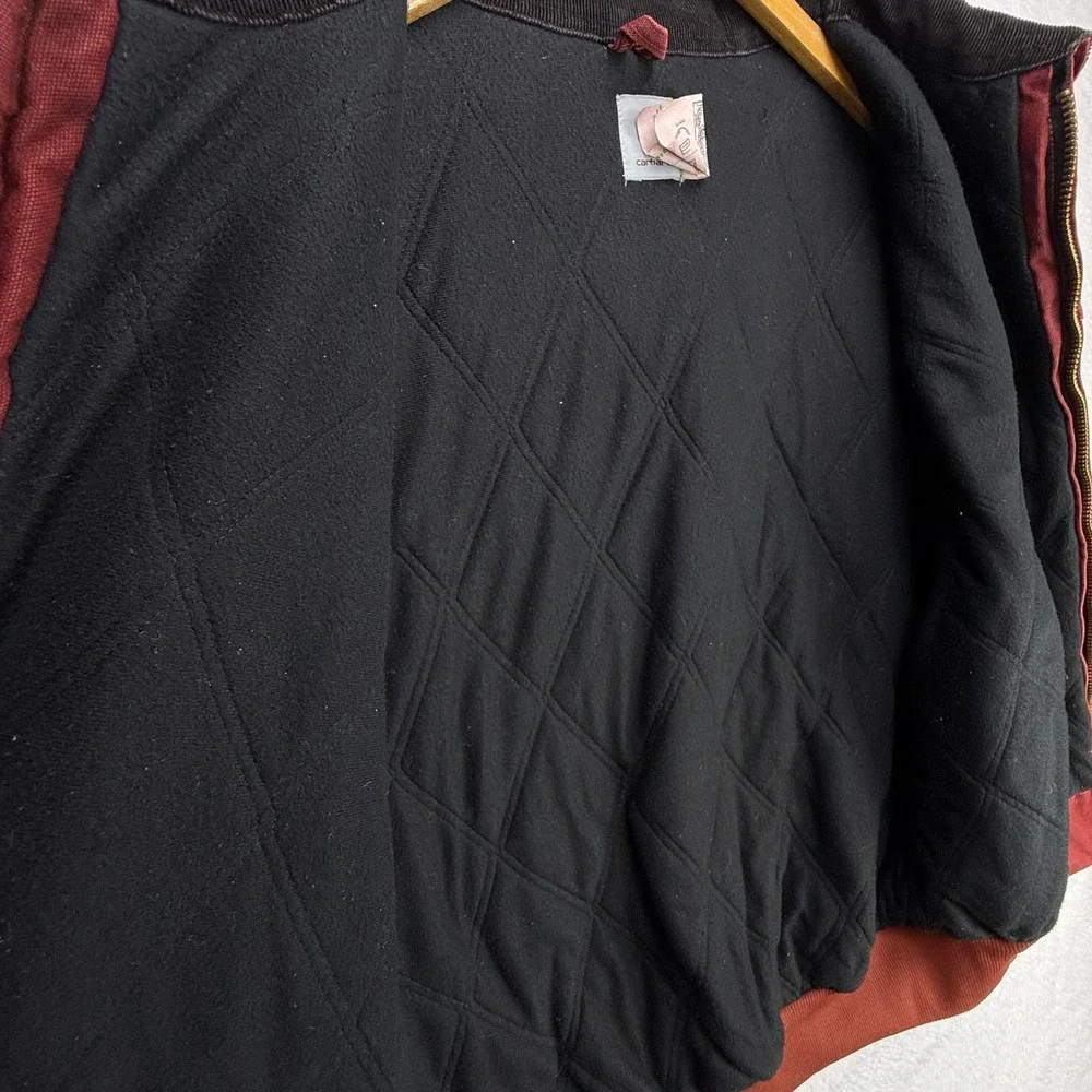 Carhartt Santa Fe Jacket Quilt Lined Mens 2XL J14 BRK Brick Red Clay Red